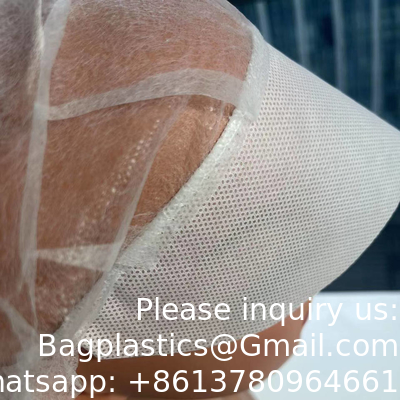 ورشة عمل صناعة الأغذية غطاء الشعر PP أبيض عبارة عن غطاء للاستخدام مرة واحدة