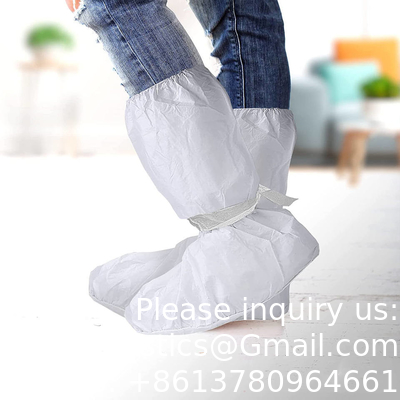 بيع بالجملة غطاء حذاء سميك غطاء ساق يد طويلة لمرة واحدة PE PP CPE غطاء ساق العجل المقاوم للماء لمرة واحدة