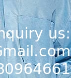 معطف مختبر SMS العمل ارتداء جيب الزي الرسمي غسل الركبة الطول غير المنسوج مرة واحدة مع طوق العنق والأكمام