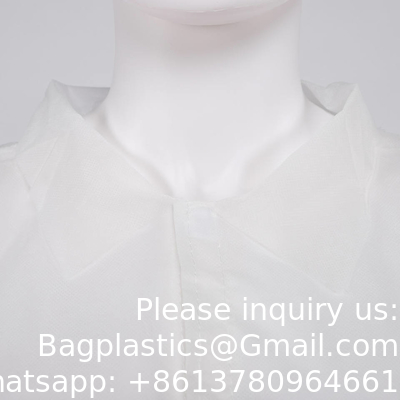 PP SMS زي المستشفى الطبيب الممرضة الجراحية الطبية المختبر الأبيض معطف غسيل البدلة الكبار الأطفال الكيمياء ملابس المختبر