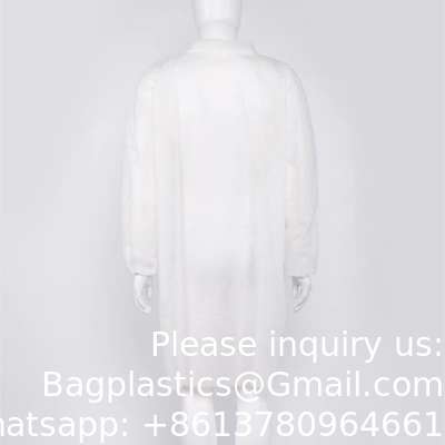 PP SMS زي المستشفى الطبيب الممرضة الجراحية الطبية المختبر الأبيض معطف غسيل البدلة الكبار الأطفال الكيمياء ملابس المختبر