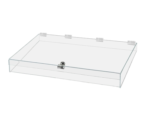 عبارة عن علبة طبية واضحة من الأكريليك ذات قفل واحد مع مفاتيح، 13 &quot;× 6.5&quot; × 5.5&quot; متوسطة للتخزين الطبي للأدوات