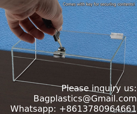 عبارة عن علبة طبية واضحة من الأكريليك ذات قفل واحد مع مفاتيح، 13 &quot;× 6.5&quot; × 5.5&quot; متوسطة للتخزين الطبي للأدوات