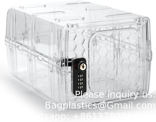 صندوق التبرعات الأكريليك، 9.8 &quot;x 9.8&quot; x 9.8 &quot;صندوق الاقتراع الكبير، صندوق الاقتراح مع القفل - صندوق التعليق الكبير - المال الواضح