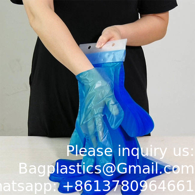 بيع بالجملة CPE TPE LDPE HDPE قفازات متعددة الأغراض الغذاء العمل المنزلي التنظيف الأزرق الشفاف أو أي لون