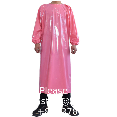مضاد للماء و مضاد للزيت طابعة طعام TPU مخفف ذو أكمام طويلة مخفف PVC مضاد للماء مقاوم للزيت مخفف ذو أكمام طويلة