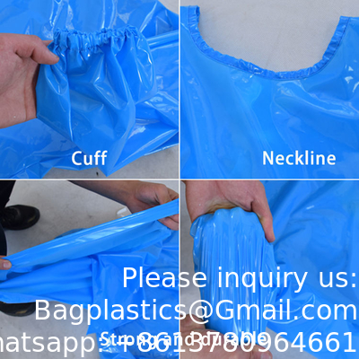 مضاد للماء و مضاد للزيت طابعة طعام TPU مخفف ذو أكمام طويلة مخفف PVC مضاد للماء مقاوم للزيت مخفف ذو أكمام طويلة