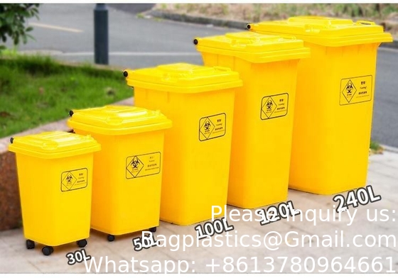 حاويات النفايات المستشفية حاويات المخاطر البيولوجية المنتجات البلاستيكية Hdpe حاويات النفايات الخطرة حاويات النفايات