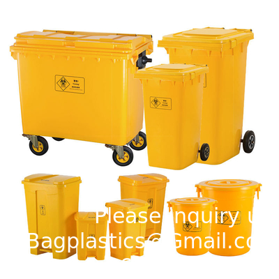 حاويات النفايات المستشفية حاويات المخاطر البيولوجية المنتجات البلاستيكية Hdpe حاويات النفايات الخطرة حاويات النفايات