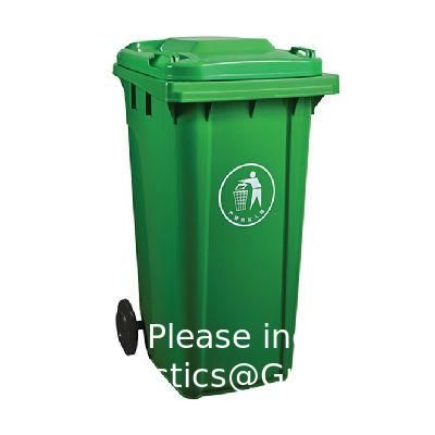 علبة الغبار العجلة القمامة 25L / 70L / 100L / 120L / 240L / 360L / 660L / 1100L بطاء القدمين البلاستيكية علبة الغبار قمامة القمامة