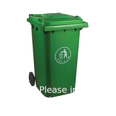 علبة الغبار العجلة القمامة 25L / 70L / 100L / 120L / 240L / 360L / 660L / 1100L بطاء القدمين البلاستيكية علبة الغبار قمامة القمامة