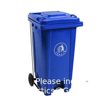 علبة الغبار العجلة القمامة 25L / 70L / 100L / 120L / 240L / 360L / 660L / 1100L بطاء القدمين البلاستيكية علبة الغبار قمامة القمامة