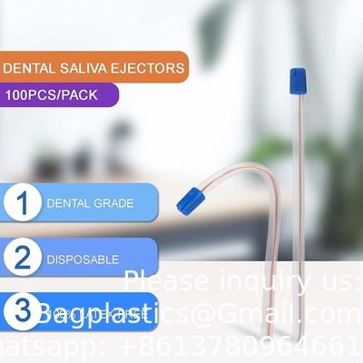 طائرات اللعاب عالية الجودة ملونة شفافة إخلاء نصائح الشفط الجراحي طائرات لعاب أسنان لمرة واحدة