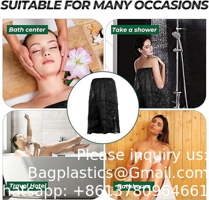 غطاء سبا لمرة واحدة غطاء سونا غطاء حمام غطاء حمام قابل للتعديل ثياب تنفسية للنساء صالونات تجميل، تسمير، ووشم