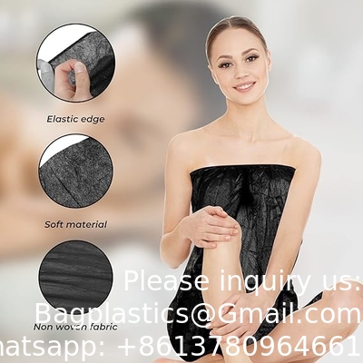 غطاء سبا لمرة واحدة غطاء سونا غطاء حمام غطاء حمام قابل للتعديل ثياب تنفسية للنساء صالونات تجميل، تسمير، ووشم