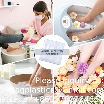 ملحقات حمام القدم القابلة للاستخدام المحمولة حقائب حوض الاستحمام البلاستيكية كيسات سبا للكعب الرقيق الكبير ملحقات حمام القدم القابلة للتخلص