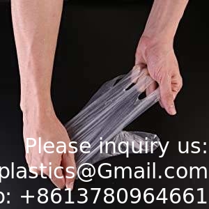 بيع بالجملة القفازات اليدوية المستخدمة لمرة واحدة لتجهيز الطعام TPE CPE HDPE أسود الشفاف القوة القفاز البلاستيكي المستخدم مرة واحدة