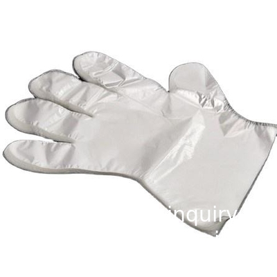 بيع بالجملة القفازات اليدوية المستخدمة لمرة واحدة لتجهيز الطعام TPE CPE HDPE أسود الشفاف القوة القفاز البلاستيكي المستخدم مرة واحدة
