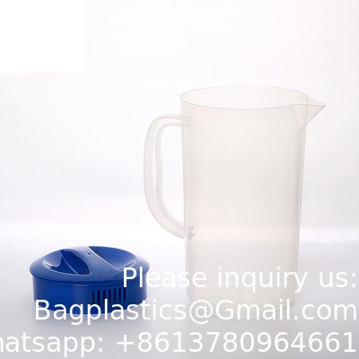 إبريق بلاستيكي مع غطاء خال من BPA كرافات صديقة للبيئة خليط المشروبات جرة الماء عصير الليمون جرة المشروبات الثلج