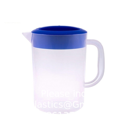 إبريق بلاستيكي مع غطاء خال من BPA كرافات صديقة للبيئة خليط المشروبات جرة الماء عصير الليمون جرة المشروبات الثلج