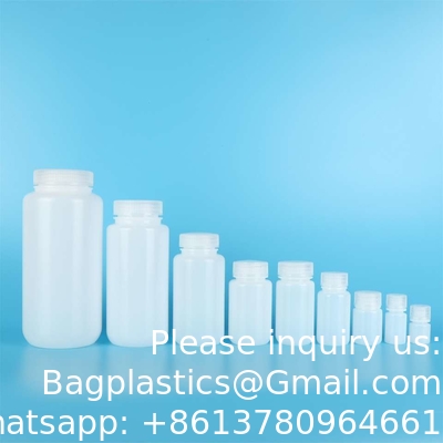 زجاجات البلاستيك HDPE واسعة الفم زجاجات عينة المختبر زجاجات المختبر المفاعل زجاجات العينة زجاجات الختم