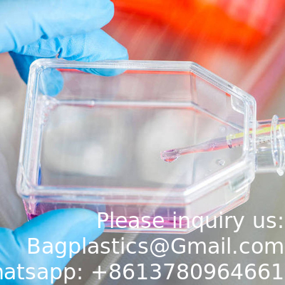 T25 T75 T175 المختبر البلاستيكي العقيم وسائل الزراعة المستخدمة مرة واحدة الزجاجة زجاجة زراعة الأنسجة الخلوية الزجاجة مسطحة