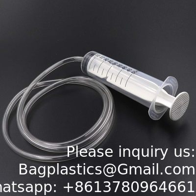 حقن مع أنابيب حقن بلاستيكي مع أنابيب لتوزيع، حقن، تصفية، مختبرات العلوم (أنابيب 1 متر)