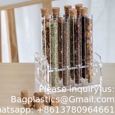 العلوم 12Pcs 25x200mm ((80ml) أنابيب اختبار زجاجية مع أغطية سدادة