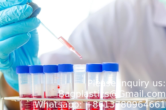 أنابيب الطرد المركزي المخروطية 15mL، أنابيب اختبار بلاستيكية معقمة مع غطاء المسمار، حاوية البولي بروبلين مع الدراسات العليا