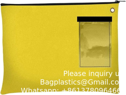 جهاز البريد بين المكاتب، 14 أوقية. 14W × 11H. حقيبة النقل. حقيبة سحب كبيرة مع غروميت. استخدام مع القفل.