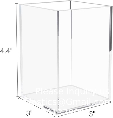 صندوق أكريليك، C؛Ear Box حامل قلم Medical Pack،Clear Desktop Pencil Cup منظوم أدوات الكتابة لمعدات المكتب