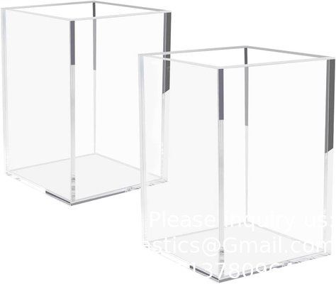 صندوق أكريليك، C؛Ear Box حامل قلم Medical Pack،Clear Desktop Pencil Cup منظوم أدوات الكتابة لمعدات المكتب
