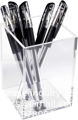 صندوق أكريليك، C؛Ear Box حامل قلم Medical Pack،Clear Desktop Pencil Cup منظوم أدوات الكتابة لمعدات المكتب