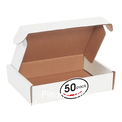 صناديق البريد من الورق المقوى المموجة الكرافت، 10 &quot;× 4&quot; × 4&quot;، حزمة من 50، مقاومة للكسر، للشحن، البريد