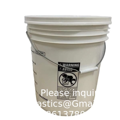 دلو مع غطاء غاما سيل، HDPE، الحمراء الدرجة الغذائية خالية من BPA 5 جالون دلو حاوية دلو مع غطاء غاما سيل