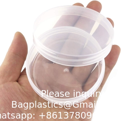 حاويات تخزين الكرات البلاستيكية المتجمدة المستديرة الصندوق مع الغطاء العلوي المسمارية، حاويات الكرات القابلة للتراكم في الأسطوانة