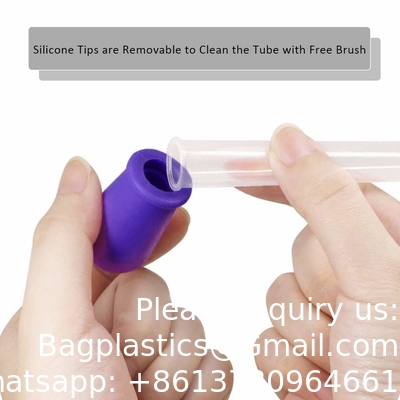 أنابيب قطرات السيليكون 5 مل واضحة الطب قطرات العين للأطفال مع نصيحة المصابيح والفرشاة للعفن الحلو، اللحم