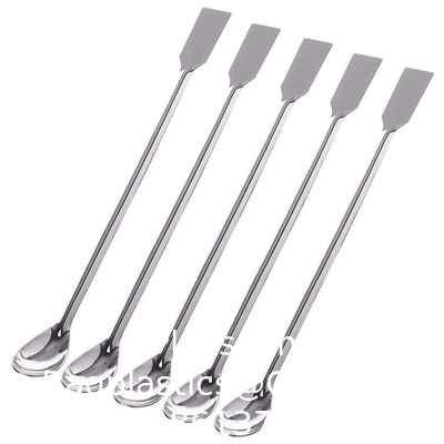 معمل الفولاذ المقاوم للصدأ (Spatula) ميكرو سكوب (Micro Scoop Reagent) مختبر خلط المواد (Spatula) 22 سم بطول ملعقة أخذ العينات