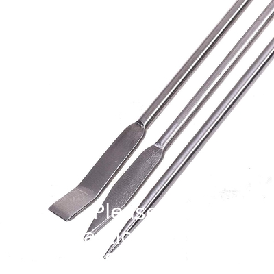 معمل الفولاذ المقاوم للصدأ (Spatula) ميكرو سكوب (Micro Scoop Reagent) مختبر خلط المواد (Spatula) 22 سم بطول ملعقة أخذ العينات