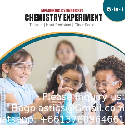 الأسطوانات والأكواب البلاستيكية المتدرجة 5 أنابيب، 10ml 25ml 50ml أسطوانات 100ml، 50ml 100ml 250ml 500ml 1000ml