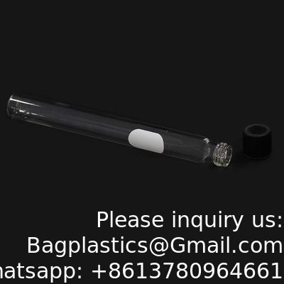 أنابيب الاختبار السيرولوجية من الزجاج البوروسيليكيت مع غطاء البيكليت الأسود المسمار الغطاء السيليكون، Vol.30ml 20x150mm