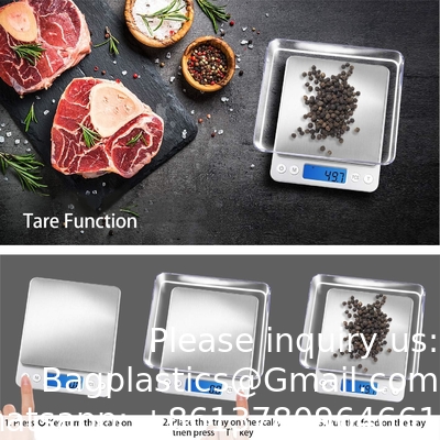 مقياس المطبخ الرقمي 3000g/ 0.1g، مقياس الطعام الجيبي 6 أوضاع قياس، LCD، Tare، مقياس الرقمي غرام وأونصات
