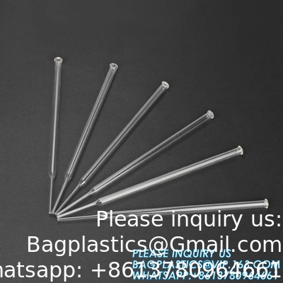 أنابيب قطرات الزجاج ، أنابيب قطرات الزجاج البوروسيليكات السميكة 3 مل أنابيب نقل السائل غير المتدرجة للمختبر