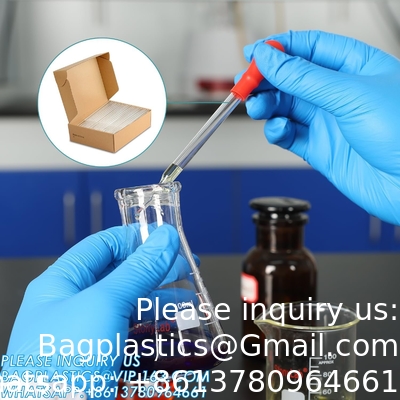 أنابيب قطرات الزجاج ، أنابيب قطرات الزجاج البوروسيليكات السميكة 3 مل أنابيب نقل السائل غير المتدرجة للمختبر