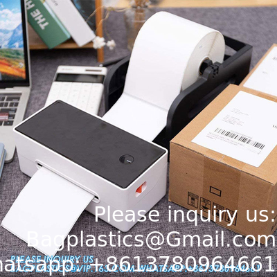 طابعة ملصقات حرارية 4x6 USB، طابعة ملصقات الباركود المكتبية لشحن الحزم المنزل الأعمال الصغيرة