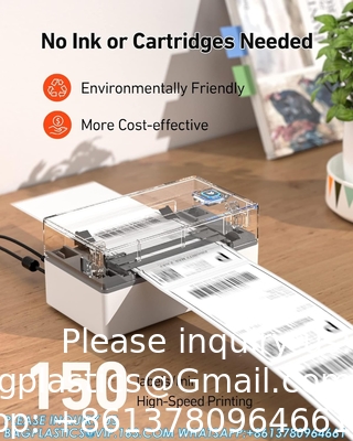 طابعة ملصقات حرارية 4x6 USB، طابعة ملصقات الباركود المكتبية لشحن الحزم المنزل الأعمال الصغيرة