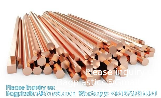 عصا النحاس الصلبة العارية النحاس النقي الصافية عصا النحاس 8 ملم عصا معدنية نحاسية 1/4 &quot;(7 ملم) قطر 7.87&quot; الطول CU