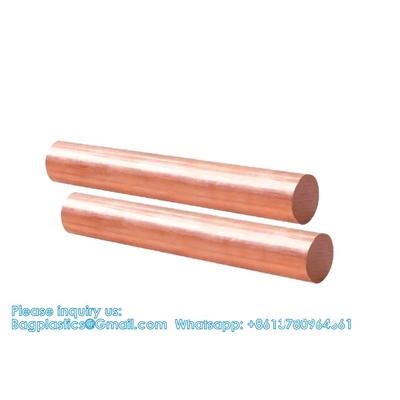 عصا النحاس الصلبة العارية النحاس النقي الصافية عصا النحاس 8 ملم عصا معدنية نحاسية 1/4 &quot;(7 ملم) قطر 7.87&quot; الطول CU