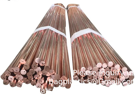 عصا النحاس الصلبة العارية النحاس النقي الصافية عصا النحاس 8 ملم عصا معدنية نحاسية 1/4 &quot;(7 ملم) قطر 7.87&quot; الطول CU