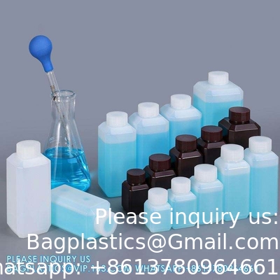 البيع بالجملة HDPE فارغة مسحوق بلاستيكي صغير الصلبة حاوية زجاجات السائل الكيميائي مع الغطاء الحلقية